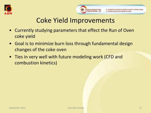 Recent Trends in Heat Recovery Cokemaking Processes - ABM