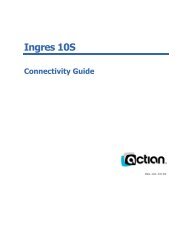 Ingres 10.1 Connectivity Guide - Huihoo