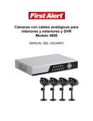 Cámaras con cables analógicas para interiores y ... - First Alert