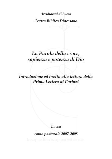 Centro Biblico Diocesano - Arcidiocesi di Lucca