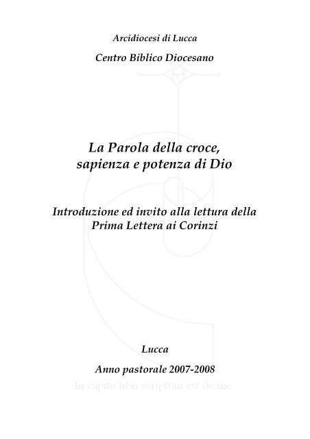Lettera ai corinzi l'amore