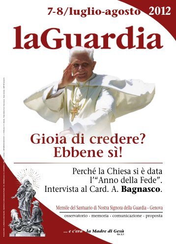 Gioia di credere? Ebbene sì! - Santuario della Guardia