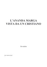L'ANANDA MARGA VISTA DA UN CRISTIANO - ASAAP