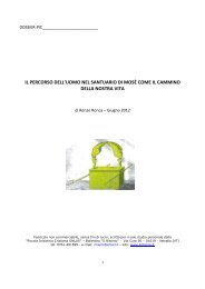 IL PERCORSO DELL'UOMO NEL SANTUARIO DI MOSÈ ... - Il Ritorno