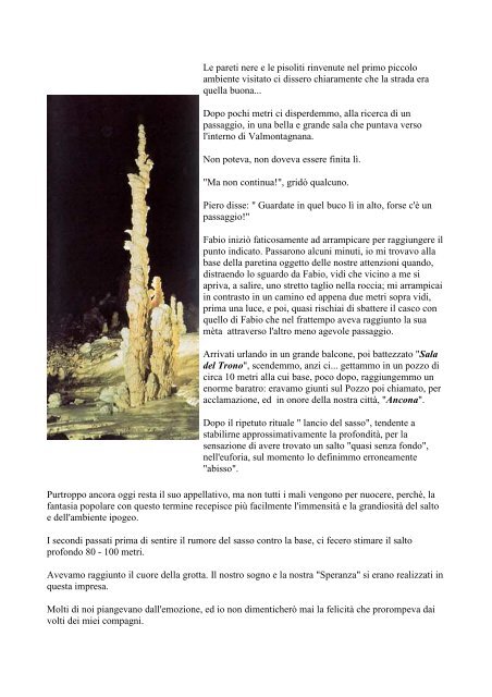 STORIA G.S.M. (in pdf) - Gruppo Speleologico Marchigiano CAI ...