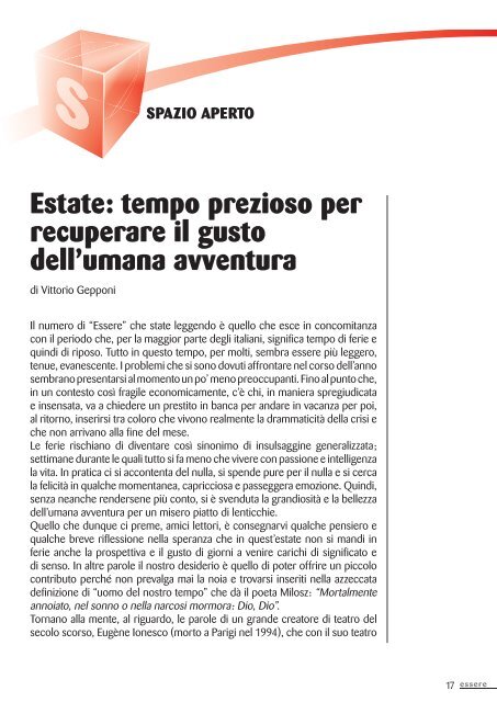 ESSERE - Maggio - Giugno 2011.pdf - CSA Arezzo