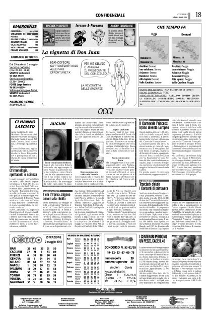 Edizione del 04/05/2013 - Corriere