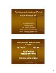 Perhitungan Kebutuhan Pupuk Kimia dan Organik