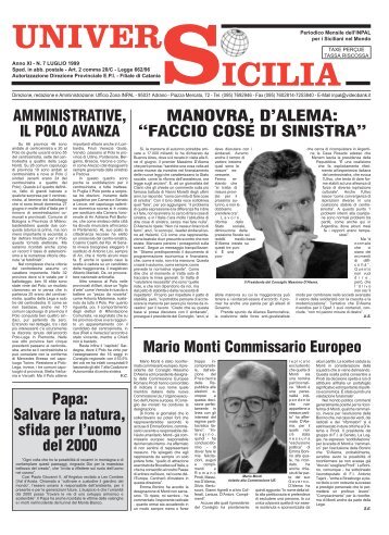 Universo Sicilia 7_99 - Periodico per i siciliani nel mondo