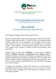 RELAZIONE del Segretario Generale Sauro Piccioni - cerca - Fiba