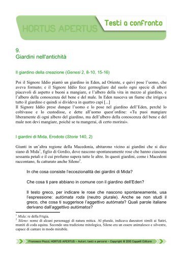 9. Giardini nell'antichità - Edu.lascuola.it