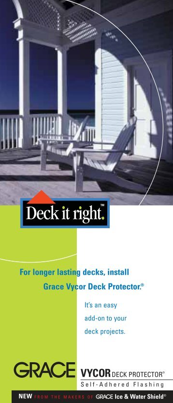 Vycor Deck Joist Brochure - Grace Residential