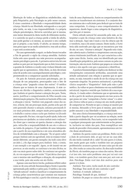 Revista da Abordagem Gestáltica - ITGT