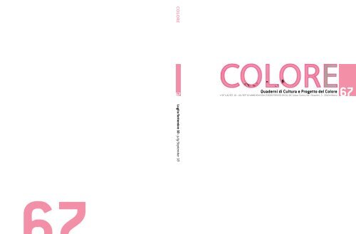 Quaderni di Cultura e Progetto del Colore - Istituto Del Colore