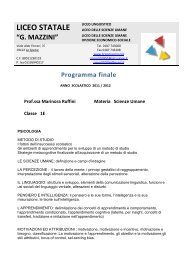 sc. umane - LICEO MAZZINI - La Spezia
