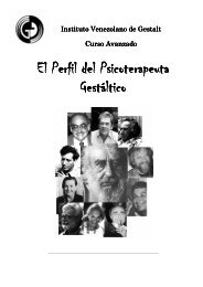 perfil del terapeuta gestaltico - Instituto Venezolano de Gestalt