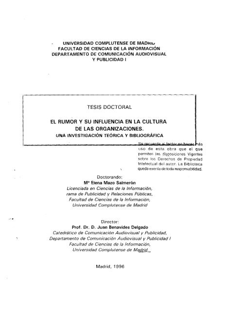 72 Y) ¿h/~C? - Biblioteca de la Universidad Complutense ...