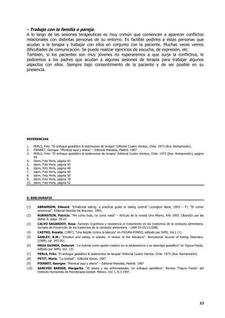 perspectiva gestaltica de los trastornos alimentarios - Instituto ...