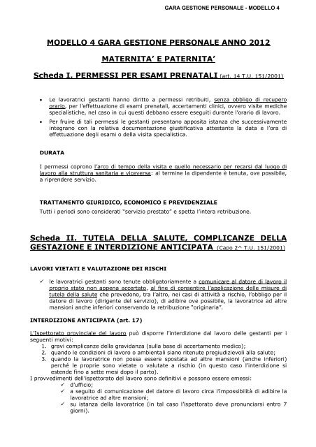 4 MOD. ISTITUTI VARI GESTIONE PERSONALE - Comune di Ferrara