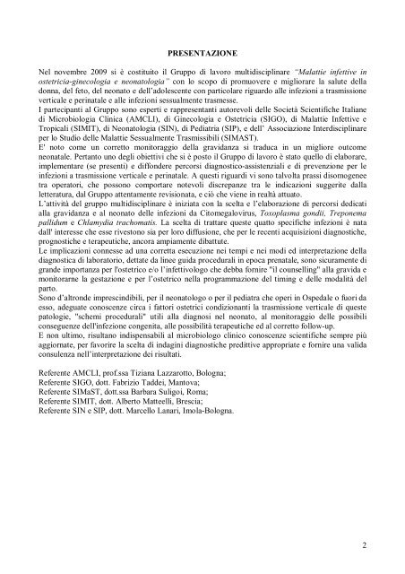toxoplasma gondii - Società Italiana di Neonatologia
