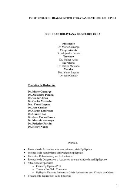 PROTOCOLO DE DIAGNOSTICO Y TRATAMIENTO DE EPILEPSIA