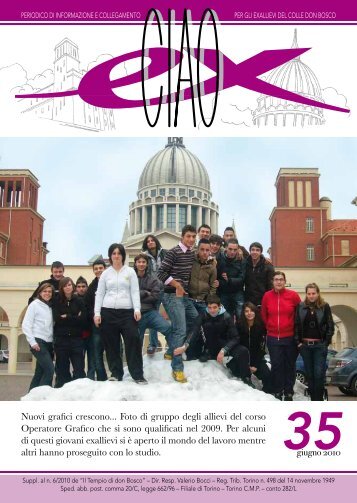 Nuovi grafici crescono... Foto di gruppo degli ... - Colle Don Bosco