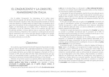 Renacimiento. Cinquecento (pdf) - IES JORGE JUAN / San Fernando