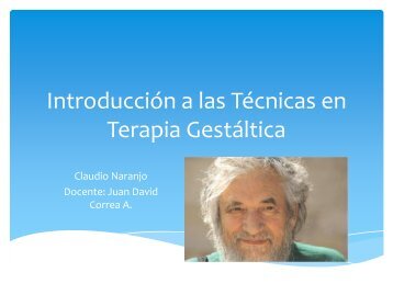 Introducción a las Técnicas en Terapia Gestáltica