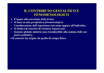 Fenomenologia - Scienze della Formazione