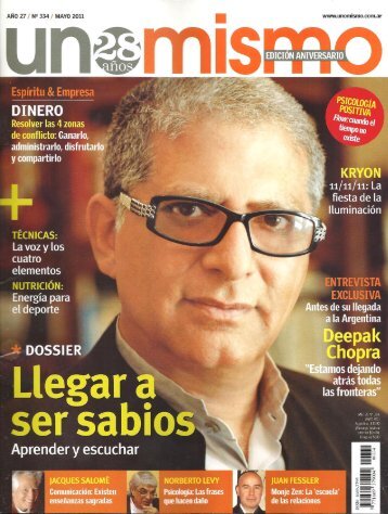 Revista Uno Mismo Nº 334 / Mayo 2011 - Pablo Antivero, Psicología ...