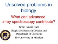 Unsolved problems in biology – what can advanced x-ray ...