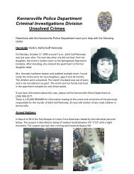 KPD Unsolved Crimes - Town of Kernersville