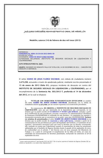 REPÚBLICA DE COLOMBIA JUZGADO DIECISÉIS ... - Rama Judicial