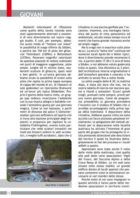 il Foglio del Comune di Pinzolo - N. 8 giugno 2009