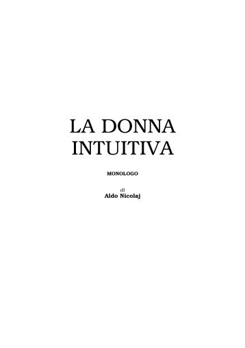 La donna intuitiva - Aldo Nicolaj