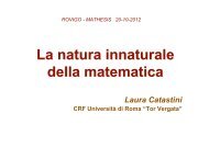La natura innaturale della matematica - Mathesis