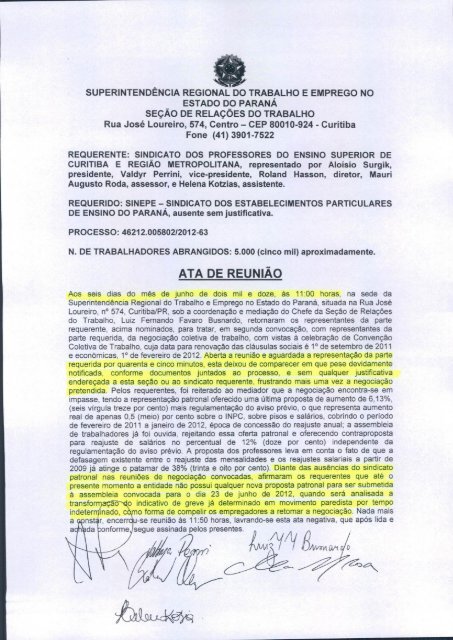 Patrões dizem não ao prosseguimento das negociações - SINPES ...