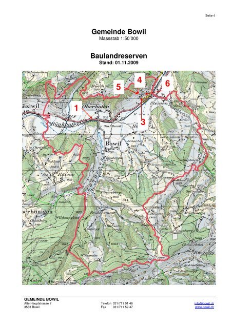 Baulanddokumentation - Bowil