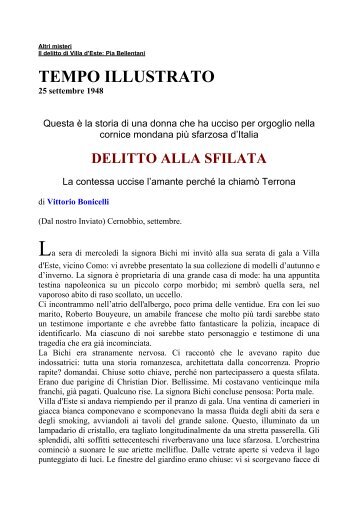 DELITTO ALLA SFILATA di Vittorio Bonicelli (Tempo ... - Misteri d'Italia