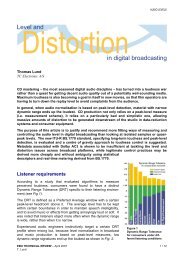 Level and distrortion in digital broadcasting - EBU Technical