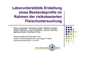 Langkabel, N., Irsigler, H., Oetjen, M., Siemens, D., Feldhaus, J ...