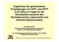 Ergebnisse der gemeinsamen Projektgruppe von AFFL und AGTT ...