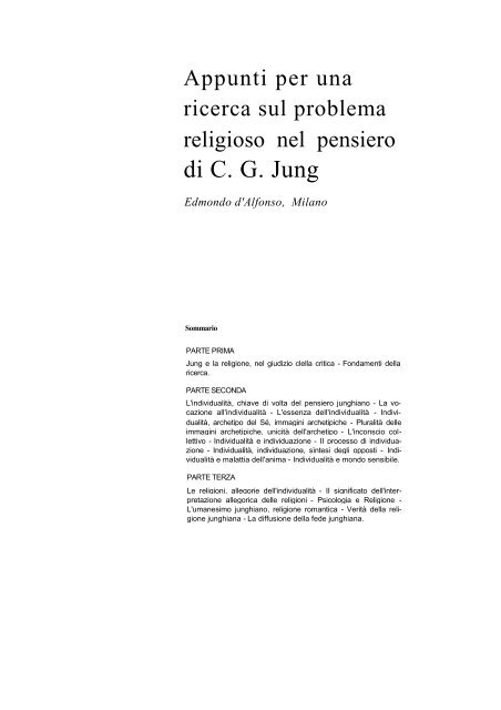 di C. G. Jung - Rivista di Psicologia Analitica