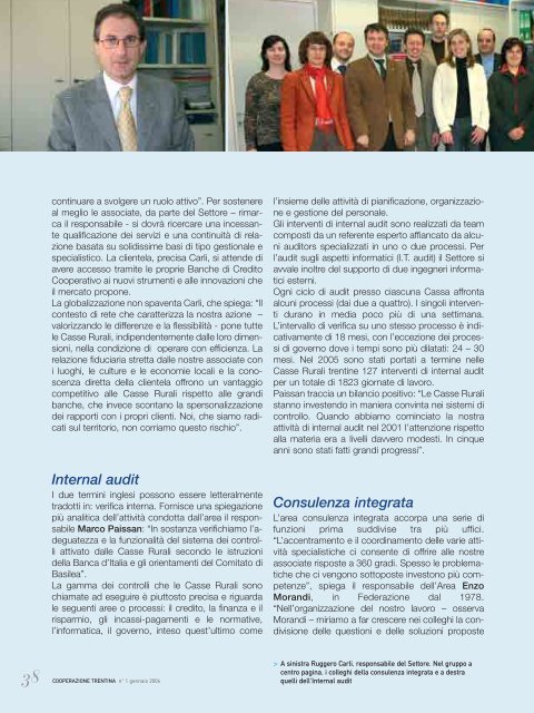 Gennaio - Federazione Trentina della Cooperazione