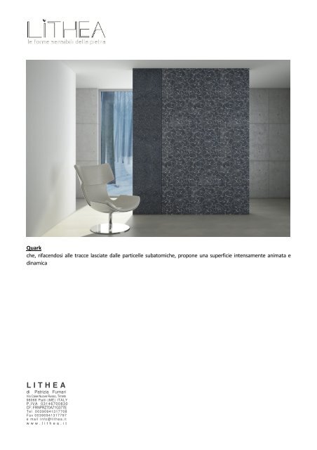 LITHEA comunicato stampa - Spa Design