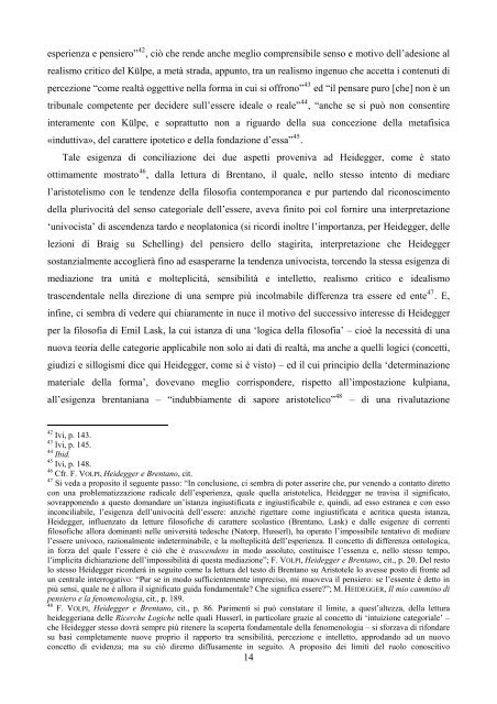 "ricerche logiche" di Martin Heidegger - FedOA - Università degli ...