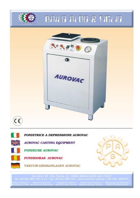 fonditrice a depressione aurovac aurovac casting equipment ...