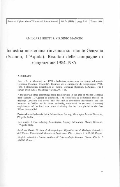 Bietti A., Mancini V. 1990_PA24_Industria Musteriana rinvenuta sul ...