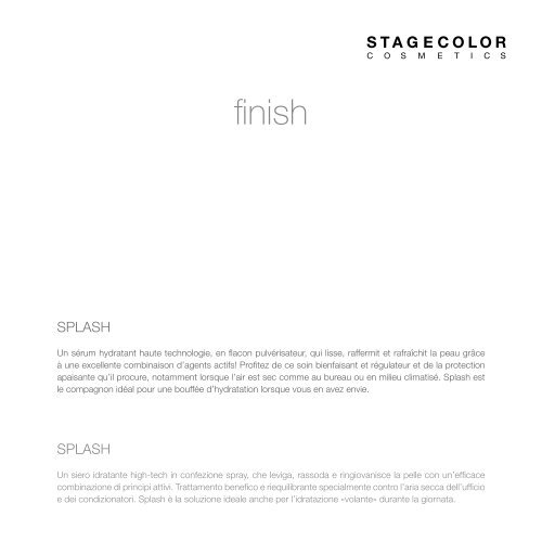 Catalogue – STAGECOLOR - Jean-Pierre Rosselet Cosmetics AG