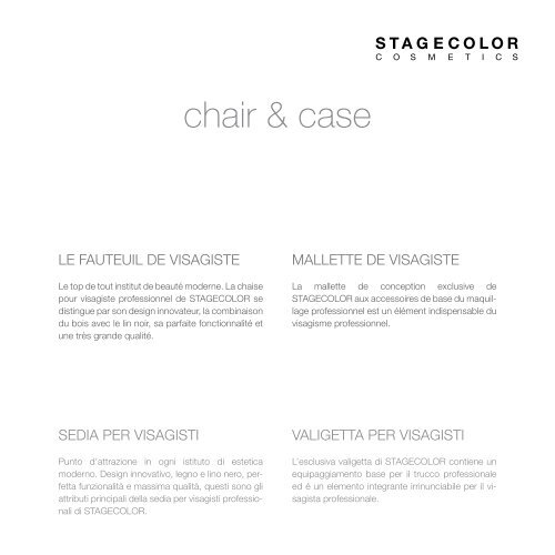 Catalogue – STAGECOLOR - Jean-Pierre Rosselet Cosmetics AG